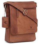 WILDHORN Leather Sling Messenger Bag for Men I Multipurpose Crossbody Bag I Travel Bag with Adjustable Strap I IDIMENSION: L- 8 inch H- 10.5 inch W- 2.75 inch