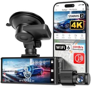 REDTIGER 4K STARVIS 2 Dashcam Front Rear, 5GHz WiFi 20MB/s, Voice Control