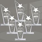 Roowest Employee of The Month Plaque Appreciation Gifts for Coworkers Acrylic Plaque Award Keepsake Reward for Graduation Employee Colleague Volunteer Office(6 Pcs)