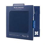 Blue Badge Co Navy Drill Hologram-Safe Wallet, Disabled Parking Permit Cover Holder Fits New Badge Includes Timer Clock, Disabled Badge Holder for Car