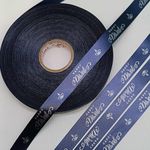 Happy Diwali Printed Decorative Satin Ribbon for Wrapping Gifts, Bouquets, DIY Projects, Decoration Etc. (Width:0.75 Inch) (Length: 30 Meters) (Navy Nirwana)