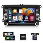 [2G+64G] Car Radio for VW Volkswagen Passat Jetta Golf Seat Skoda Polo Tiguan Beetle, Android 13 Touch Screen Stereo, Apple Carplay/Android Auto/Hi-Fi/Bluetooth/WiFi + AHD Backup Camera