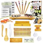 Grow Your Pantry Sushi Making Kit: Complete Sushi Kit with Maki Maker, Sushi Mat, Onigiri Mold, Sushi Plate, Rice Ball Maker, Chop Sticks, Rice Paddle and More - Ideal for Beginners