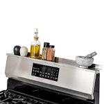 StoveShelf 24" Apartment Length Stainless Steel Finish Magnetic Shelf for Kitchen Stove - Kitchen Storage Solution with Zero Installation - Over Stove Spice Rack Organizer