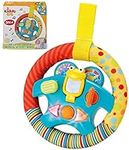 KiddoLab Steering Wheel Toy with Music,Lights,Sounds & Flip Up Mirror - Crib & Stroller Toys with Soft Fabric and Velcro Tap for Easy Attachment. Car Seat Toys for Babies and Toddlers. Ages 3 Months+