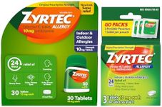 Zyrtec 24 Hour Allergy Relief Table