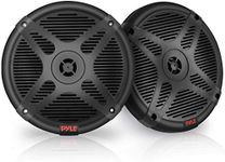 Pyle 6.5 Inch Bluetooth Marine Speakers - 2-way IP-X4 Waterproof and Weather Resistant Outdoor Audio Dual Stereo Sound System with 600 Watt Power and Low Profile Design - 1 Pair - PLMRBT65B (Black)