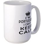 CafePress I Am Portuguese I Can Not Keep Calm Large Mug 15 oz (444 ml) Ceramic Coffee Mug