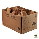 Oak Wood Chunks 7-9kg for Smoking Food (Eight Great Flavours Available) - Kiln Dried Wood - Small Chunks for Smoking Food on BBQ’s/Barbeques. Large 25 Litre Box -(Oak)