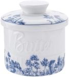 Butter Crock with Lid, Soft Spreadable Butter, Ceramic French Butter Keeper to Leave On Counter, Butter Dish, Home and Kitchen Decor, Perfect for Chismas Gift