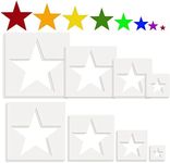 HADDIY Star Stencils for Painting on Wood,16 Pcs Large to Small Different Sizes Star Templates for Painting,Spraying on Wall and Flags Making