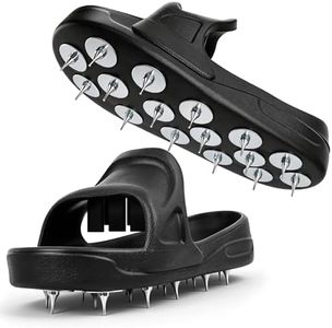 LFZZHDQ Epoxy Spike Shoes for Flooring, Sharp Spiked Shoes for Resinous Coating, Safe Walking & Leave No Marks on Mortar, Resin Concrete, Floor Leveling Compounds, US Large Size (9-11)