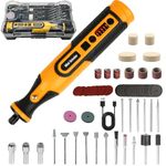 Serplex® Electric Engraving Pen Kit with 58PCS Accessories, 7.2V Cordless Drill Machine, 5 Variable Speed 8000-28000RPM, 1100mAh LED Rechargeable Engraving Pen for Wood, Stone, Metal, Jewelry