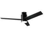 Flybull Low Profile Ceiling Fan 52" Black Ceiling Fan with Lights and Remote Control Modern Flush Mount Ceiling Fans for Bedroom 3 Light Color Change & 6 Speeds & 3 Wood Blades Indoor Outdoor Use