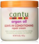 Cantu Argan Oil Leave-In Conditioner Repair Cream 16 Ounce (473ml) (2 Pack)