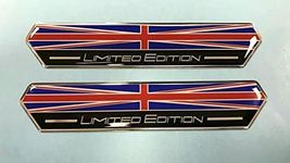 Gelz 2 x Union Jack Limited Edition 100mm Domed Gel Stickers/Decals