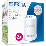 BRITA On Tap V-MF 2x Water Filter Cartridge (600L) - Reduces Fine Microparticles, Metals and Taste-Impaying Substances