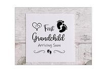 First Grandchild Card, Arriving soon, announcement card for soon to be grandparents, pregnancy announcement card, grandparent to be card, celebration card, new parents to be pregnancy reveal