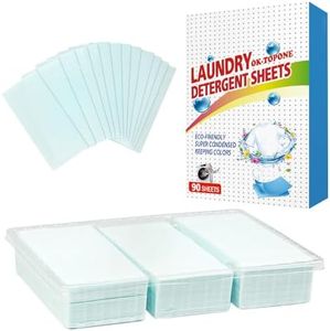 Chamgeco Laundry Detergent Sheets (90-Count) - Plastic-Free, Eco-Friendly Laundry Strips for Travel & Home, Liquidless Washing Sheets, Hypoallergenic & Compact Detergent for All Machines