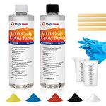 Epoxy Resin Kit for Art & Craft | 32oz (946 ml) | UV Resistant & Odorless | Crystal Clear Epoxy Resin | Jewelry, Earrings, Coasters, Casting, Molding, Crafting & More | Include Many Accessories