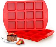 Skytail Silicone Chocolate Brownie Molds, 12 Cavities Square Silicone Soap Molds for Homemade Craft Soap Mold, Cake Mold, Chocolate Mold ＆ Ice Cube Tray, Jelly, Jello (Random Colour)