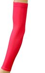 NEW! Sports Farm - Solid Color Moisture Wicking Compression Arm Sleeve (Pink, Youth Large)