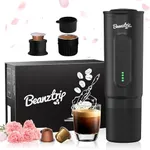 Portable Espresso Maker for Travel, Portable Self-Heating Espresso Machine, 2-in-1 with Ground Coffee & NS Capsule, 7800mAh Travel Espresso Maker for Outdoorlife, OfficeLife, BusinessTrip