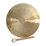 The Gong Shop 16” Wind Gong - Includes Padded Gong Mallet & Hanging String/Authentic Chinese Wind Gong/Beautiful Wash/Calming Sound/Hand Selected For Quality/Great for Sound Healing, Home, or Office