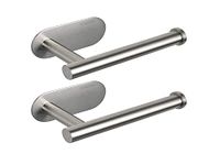 2 Pack Self Adhesive Toilet Paper Holder, self-Adhesive Strong Film on The Back,SUS304 Stainless Steel, Wall-Mounted Bathroom Paper roll Holder