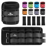 Adjustable Ankle Weights 1-20 LBS Pair with Removable Weight for Jogging, Gymnastics, Aerobics, Physical Therapy, Resistance Training|Each 2-10 lbs, Total 20LBS, Black