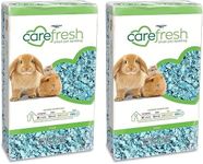 Carefresh 99% Dust-Free Blue Natural Paper Small Pet Bedding with Odor Control, 23 L (Pack of 2)