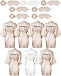 Jecery 7 Pcs Bridesmaid Robe Sets B