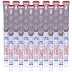 KINGRASP Multi Compound Golf Grips,Golf Club Grips midsize Standard Size,13 Grips Set,6 Colors Optional,Anti-Slip High Stability,All Weather Cord Rubber Golf Club Grips(Gray/White, midsize)