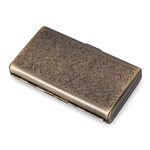 Metal Cigarette case with a Gun Black silvery golden bronze Plated Surface That displays Aristocratic Color and is Durable (Bronze)