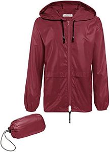 COOFANDY Compact Rain Jacket for Travel Men Light Raincoat with Hood