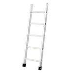 OURECO Bunk Ladder Vertical Aluminum Loft Ladder with Rubber Pad, Portable Twin Bed Ladder for Outdoor Rv Car Travel Trailer, Silver Boat Bunkhouses Step Ladder, Load 150Kg