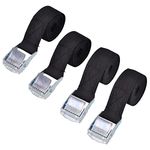 4PCS Cam Buckle Lashing Straps, 2CMX1M, 2CMX1.5M Metal Cam Buckle Tie Down Straps Fastening Straps Ratchet Tensioning Belts Roof Rack Straps for Luggage Motorcycle Bicycles Packing