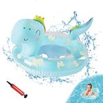 Baby Swimming Float for Children Kids, Inflatable Pool Float Swimming Ring with Safety Seat and Handle Dinosaur Fun Water Toy Accessories for Age 1-4 Year Old Baby Infants Boys Girls Summer Training