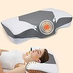 Cervical Neck Pillow for Neck Pain, IKSTAR Memory Foam Neck Pillow for Sleeping, 2 in 1 Ergonomic Pillow for Neck Shoulder Pain Relief, Orthopedic Pillow for Side, Back, Stomach Sleepers [U.S .Patent]