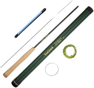 SeaQuest 8' Tenkara Fly Fishing Rod Includes Flies,Lines,Line Keeper Starter Kit 8FT 240cm 8'