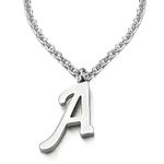 COOLSTEELANDBEYOND Womens Mens Steel Name Initial Alphabet Letter A Pendant Necklace with 20 inches Chain(CA)