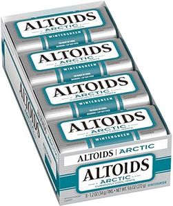 ALTOIDS Arctic Wintergreen Breath Mints Sugar Free Hard Candy Bulk, 1.2 oz Tin (8 Pack)