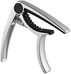 Flexzion Guitar Capo Acoustic - Guitar String Instrument Clamp Fret Clip Accessories with Steel Spring Ultra Lightweight Aluminum Alloy Quick Change for Classical Guitar Bass Banjo Mandolin Musician