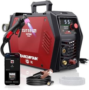 ARCCAPTAIN iControl Cut55 Pro Plasma Cutter, [APP Control] 55 Amp Non-Touch Pilot Arc 110V/220V Plasma Cutter Machine, Large LED Display and 2T/4T, 3/4 inch Maximum Cut, DC Inverter IGBT