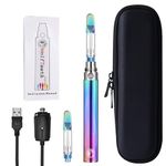 Wolfteeth E Cigarettes Vape Pen Starter Kit 1100mAh Rechargeable, CBD Type Vaping Ceramic Cartridge Ceramic Coil Pyrex Glass Pure Vapor, Rainbow