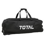 Total Duffle Wheelie Cricket Kit Bag with Bat Holder - Full-Size Sports Bag with Shoulder Straps, Black | Ideal for Cricket Gear, Sports Equipment, and Fitness Accessories