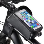 LYCAON Bike Phone Frame Bag - Bicycle Phone Mount Bag, Waterproof Top Tube Bike Phones Case Accessories with Sensitive Touch Screen, Bicycle Pouch, Fits 6.7" Phone (Premium)