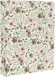 Steel Mill & Co Cute Decorative Hardcover 3 Ring Binder for Letter Size Paper, 1 Inch Round Rings, Binder Organizer for School/Office, Woodland Floral