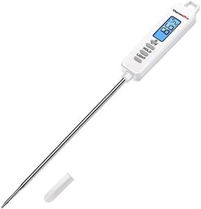 ThermoPro TP01 Termometro Per Carne Termometro Per Arrosti Termometro Da Cucina Termometro Domestico A Lettura Istantanea Con Sonda Lunga Per Arrosti, Griglia, Barbecue, Affumicatore (Bianco)