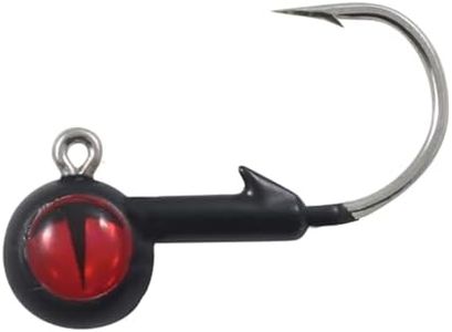 Northland Fishing Tackle Freshwater Tungsten Short Shank Fishing Jig for Bass, Walleye, Trout, and Many Others, Black, 1/8 Oz